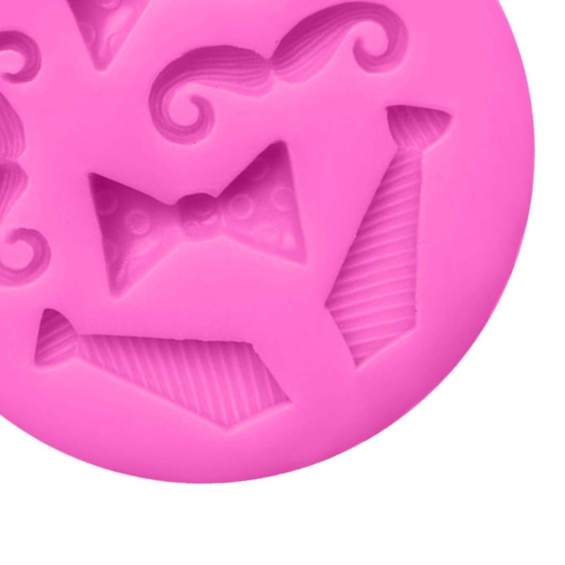DonLeeving Luckycivia 4 PACK Bow Ties Beard Mini Silicone, Candy Chocolate Fondant Mold, Silicone Cake Mould - Image 5